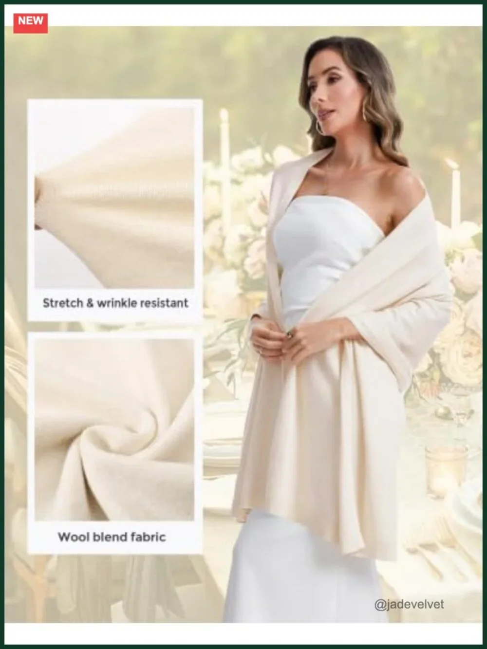 Women's Oversized Cashmere-Like Pashmina Shawl Wrap Winter Bridal Wedding